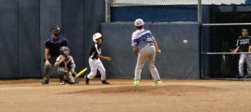 A grounder down the third base line.